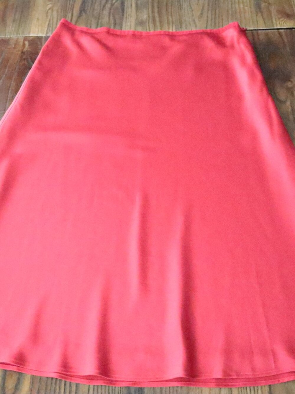 Ann Taylor Red Flare Slip Skirt